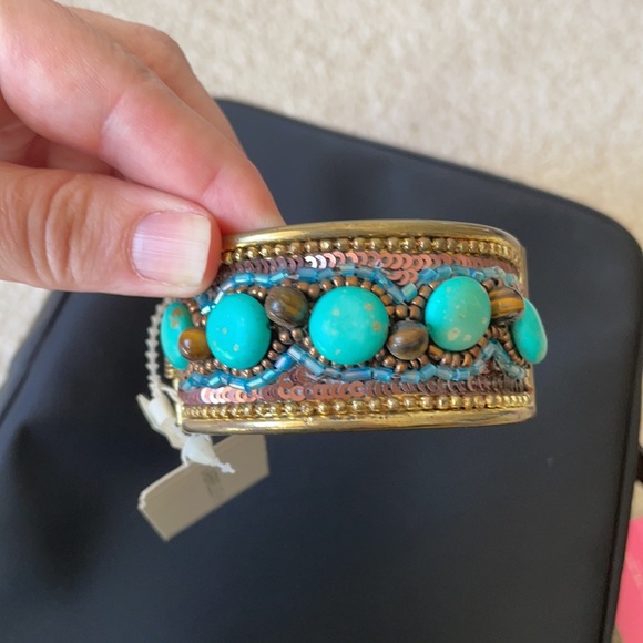 NWT bohemian bangle turquoise bracelet - Picture 4 of 9